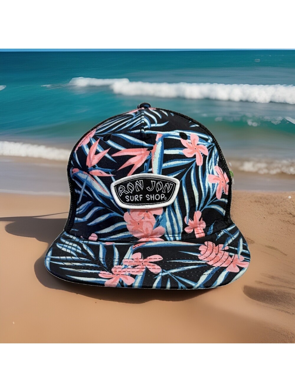 Ron Jon Surf Shop Surfboard Surfing Waves Floral Baseball Cap